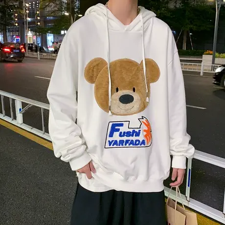 卫衣男潮牌ins连帽宽松情侣衫秋冬季长袖大码上衣服韩版潮流外套商品大图