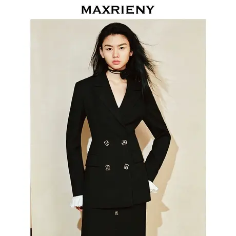 【商场同款-都市华丽日常】MAXRIENY通勤风收腰西服24春季新品女商品大图
