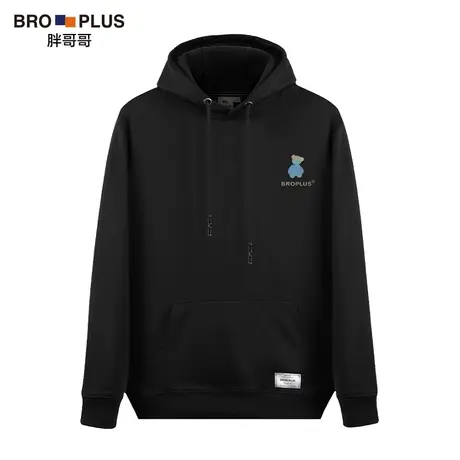 胖哥哥秋冬加绒卫衣男大码加肥加大连帽男200斤胖子潮流外套男装图片