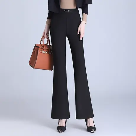 微喇裤女秋季2023新款坠感显瘦长裤子通勤高腰职业喇叭裤休闲裤潮图片