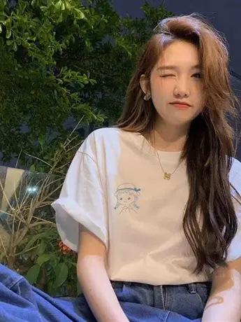 hiphop欧美式嘻哈夏季仿棉短袖T恤女ins潮牌正肩情侣装休闲上衣男商品大图