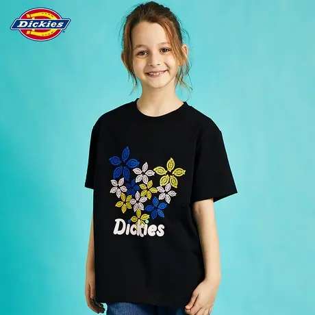 Dickies童装男女童夏季LOGO卡通字母印花宽松版纯棉短袖T恤清仓商品大图