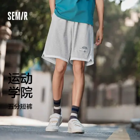 [商场同款]森马休闲中裤男2024夏季新款潮流假两件短裤宽松运动风图片