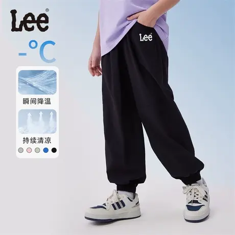 Lee儿童长裤2025春季新款男童女童休闲裤中大童宽松束脚裤运动裤商品大图