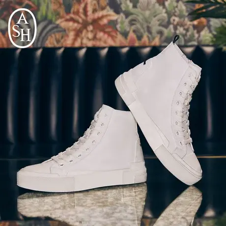 【会员专享】ASH女鞋GHIBLY复古高帮鞋做旧帆布鞋平底加硫鞋图片