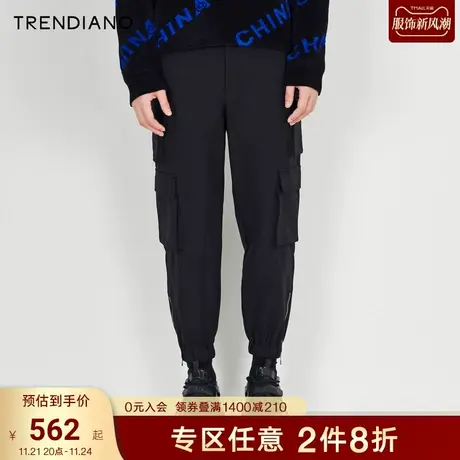TRENDIANO官方男装冬季新款多口袋休闲长裤男士商品大图
