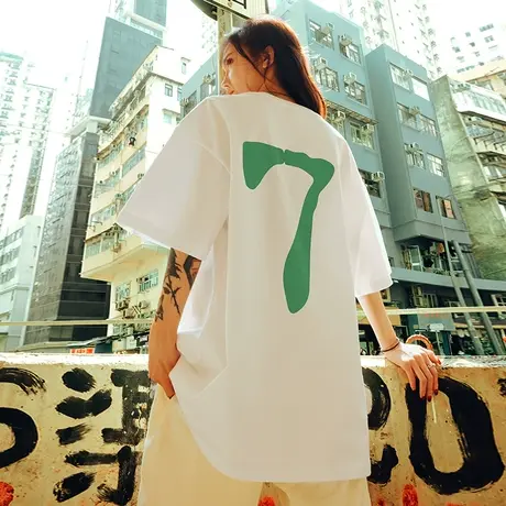 美式街头滑板t恤男美潮中性风宽松oversize高街短袖情侣半袖夏季商品大图