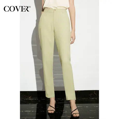 COVER夏季仿麻锥形不易皱休闲裤商品大图