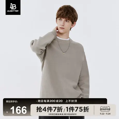 LiLbetter男士毛衣2023秋季新款线衣潮流百搭上衣休闲慵懒针织衫商品大图