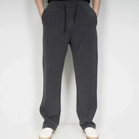 男士裤子秋冬款直筒裤男休闲裤宽松加厚运动长裤阔腿2023冬季新款图片