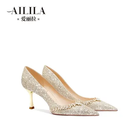 爱丽拉法式结婚鞋女2025新款春季禾秀主婚纱两穿新娘高跟鞋不累脚图片
