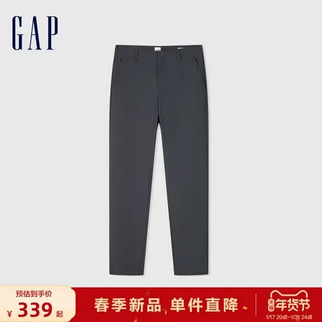 Gap男装春季2024新款修身运动两面弹轻松裤商务通勤休闲裤887956图片
