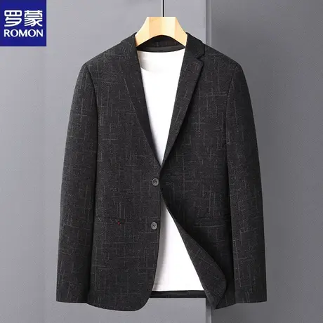 罗蒙西装男士新款修身秋季中青年商务休闲上衣单西服小西装外套男图片