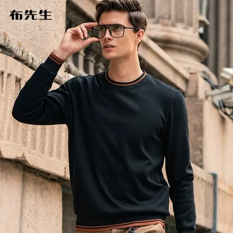 MrBu布先生亲肤加绒加厚磨毛保暖卫衣 秋冬时尚休闲男装 BT11335商品大图