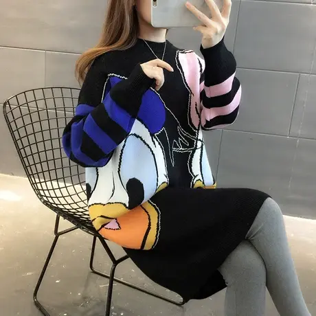 毛衣女装2023新款秋冬季秋款秋装女士宽松毛衣裙外穿打底衫中长款图片