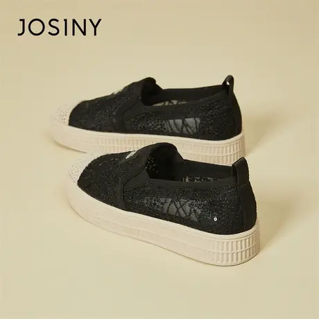 Josiny/卓诗尼渔夫鞋女鞋2024新款春季懒人一脚蹬小香风平底单鞋商品大图