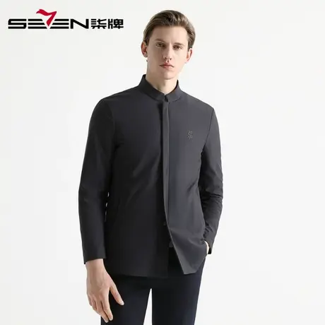 柒牌男装清仓夹克秋冬商务休闲青年时尚立领茄克潮流修身外套图片