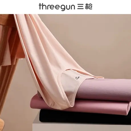 三枪女保暖内衣套装纯棉圆领春秋加厚棉毛衫中年人打底衫秋衣秋裤商品大图