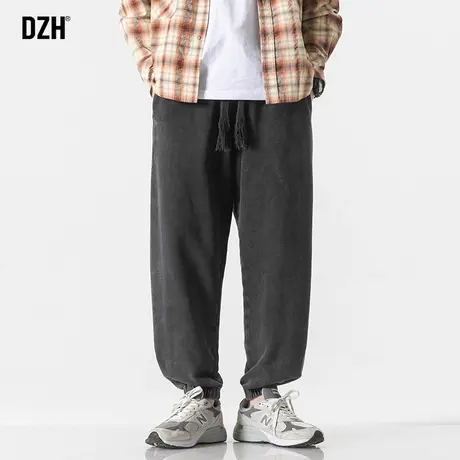 男士灰色束脚裤子裤子美式高街宽松休闲裤男款运动裤男春秋季男裤商品大图