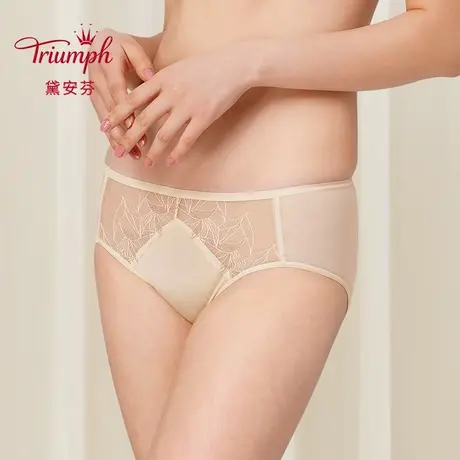 Triumph/黛安芬水盈天堂鸟内裤女亲肤蕾丝中腰平角裤87-2409商品大图