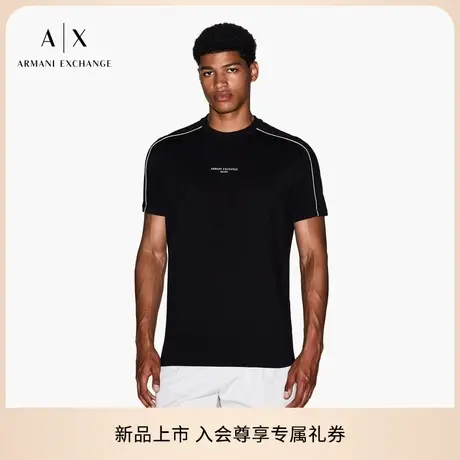 ARMANI EXCHANGE/阿玛尼秋季新款男士全棉圆领短袖正肩T恤官方图片