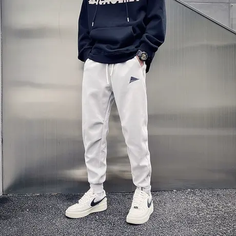 2023秋冬季多巴胺轻熟运动卫裤潮牌潮流时尚休闲设计感INS束腿裤商品大图