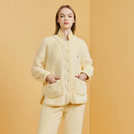 珊瑚绒睡衣女冬天2023新款甜美可爱加绒加厚保暖女士法兰绒家居服商品大图