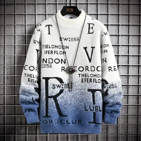 半高领毛衣男孩12岁15初高中学生13帅气秋冬装打底衫14大童针织衫商品大图