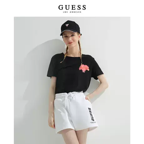 【38上新季】GUESS女士时尚印花经典圆领短袖T恤图片