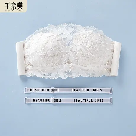 千奈美抹胸内衣女夏季薄款显胸小防下垂防走光文胸无肩带胸罩图片