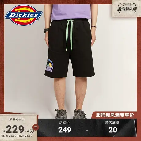 Dickies商场同款新品春夏新款 重磅棉材质印花抽绳工装卫裤短裤图片