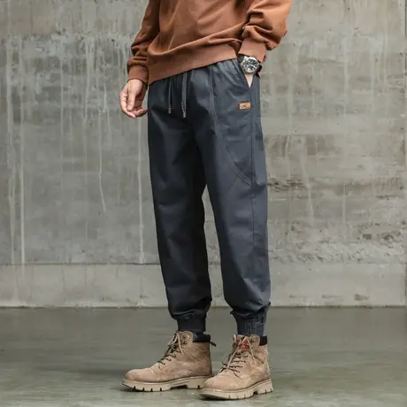 时尚裤子男款微弹百搭工装裤男潮流束脚工装裤大码男装裤子休闲男商品大图