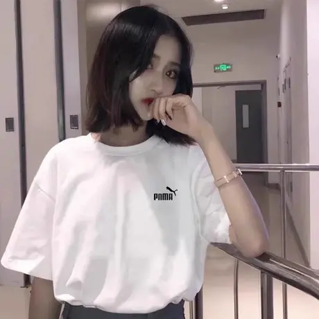 官方正品奥特莱斯纯棉圆领短袖t恤男女夏季潮牌宽松印花半袖潮流商品大图