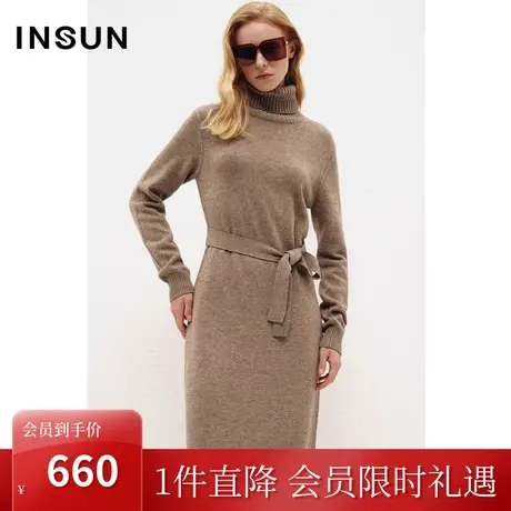 恩裳COVER冬2022经典针织连衣裙式亲肤舒适保暖牦牛绒毛织衫商品大图