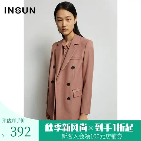 恩裳秋季商场同款商务都市通勤OL职业光泽感西装外套女图片