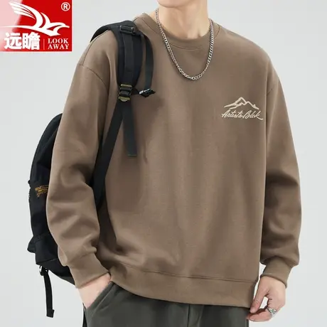 男士卫衣秋季2023新款纯棉长袖T恤春秋休闲舒适百搭潮牌男装上衣商品大图