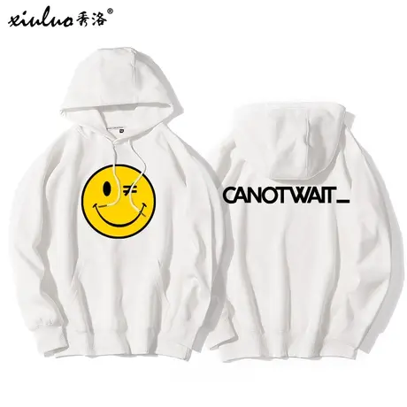 秀洛canotwait陈伟霆衣服不能等潮牌卫衣男女连帽衫笑脸外套图片