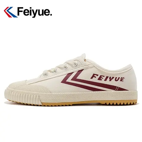 feiyue/飞跃帆布鞋复古国潮女2023秋季情侣款小白鞋百搭休闲鞋男商品大图