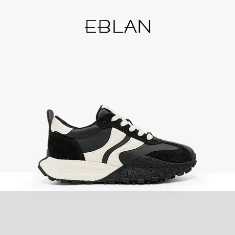 EBLAN/伊伴加绒保暖厚底老爹鞋2024年冬季新款时尚百搭舒适德训鞋图片