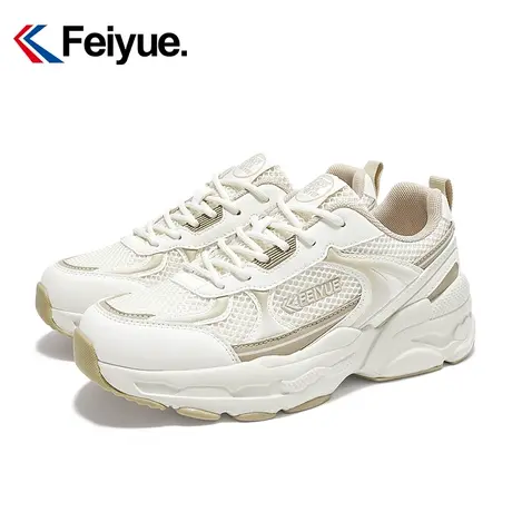 feiyue/飞跃官方百搭老爹鞋女2024春季新款透气网面休闲运动鞋983商品大图