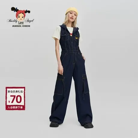 【ANGEL CHEN联名】Lee商场同款24春季新品Y2K清水洗女牛仔连体裤商品大图