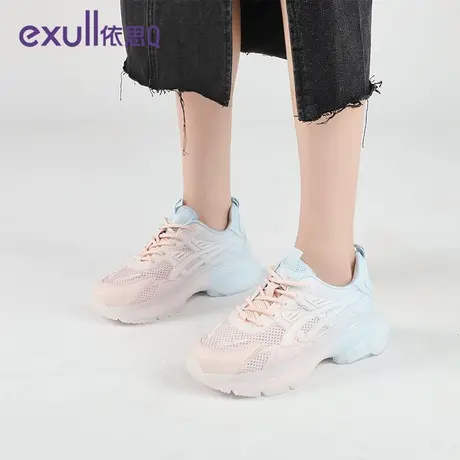 依思q老爹鞋女款秋冬鞋子女2023新款爆款厚底女鞋复古休闲运动鞋图片