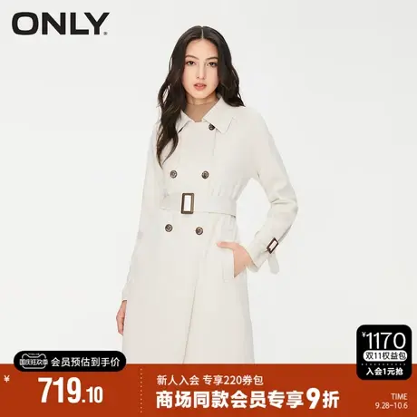 ONLY2023秋季新款通勤风时尚百搭翻领长袖风衣外套女|123336023商品大图