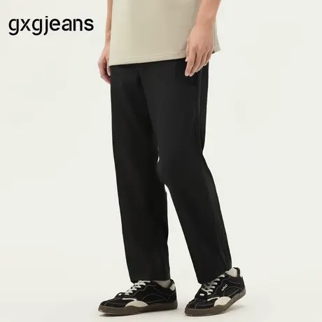 gxg.jeans男装 黑色简约通勤休闲九分裤西裤薄款裤子男25年夏新品图片