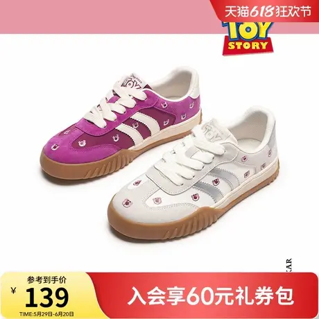 【迪士尼系列】热风平底德训鞋女款2025年春季新款舒适休闲板鞋子商品大图