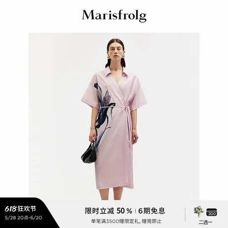 【艺术家灵感】玛丝菲尔夏季时尚大V衬衫领刺绣衬衫外套图片