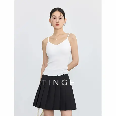 TINGE贴己25年夏季新款V领带胸垫美背吊带文胸一体上衣打底背心商品大图