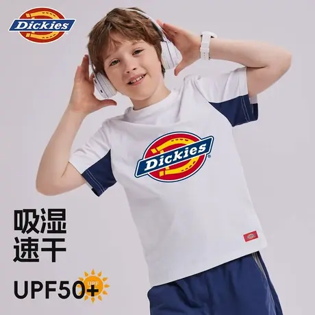 Dickies童装儿童短袖t恤2025新款男童夏季速干半袖体恤女童夏装A商品大图