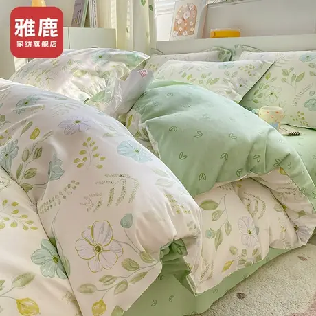 雅鹿四季纯棉被套单件100全棉单人被罩150x200单独被单200x230cm商品大图