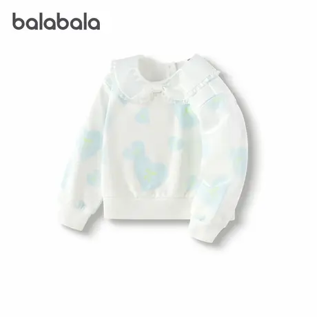 【商场同款】巴拉巴拉童装儿童卫衣女童印花翻领上衣2025新款春装图片